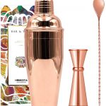 Homestia 3 Piece Cocktail Shaker Bar Set Stainless Steel 